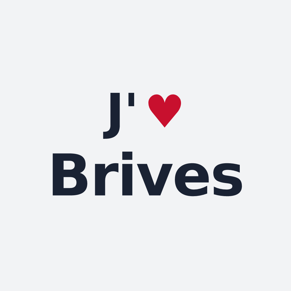 Poster personnalisé Brives — design « J'aime Brives » imprimé sur le poster