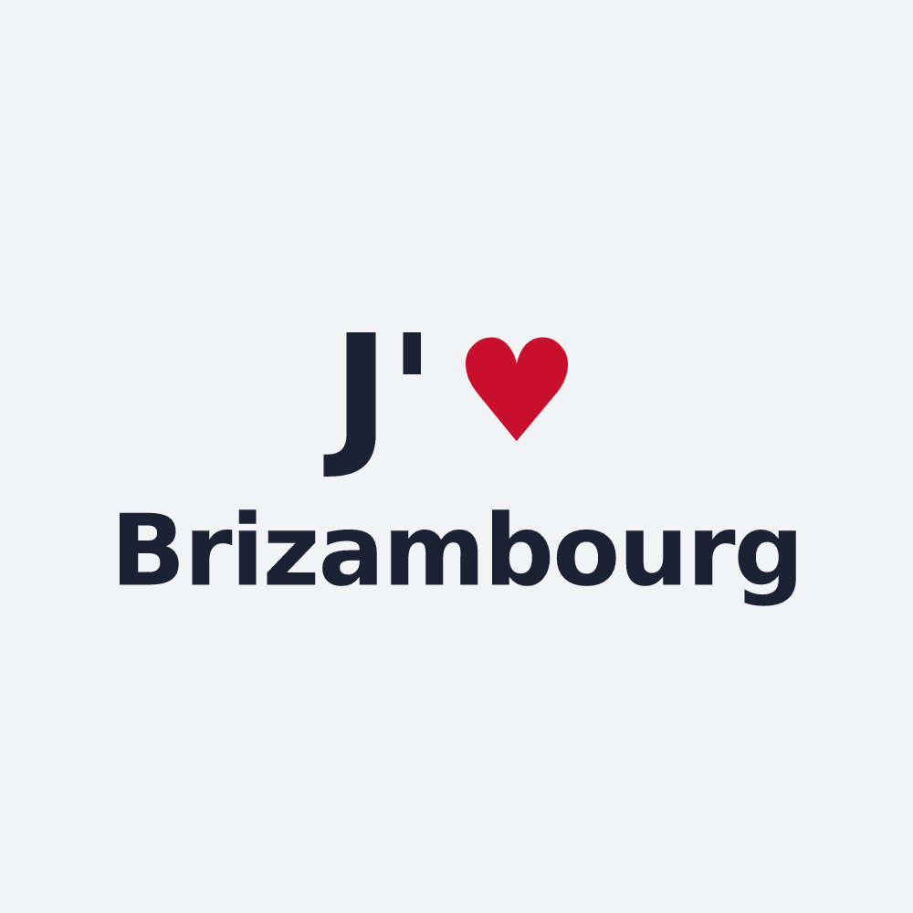 Poster personnalisé Brizambourg — design J'aime Brizambourg