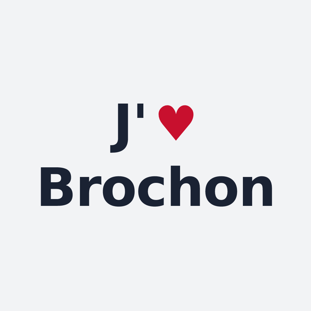 Poster personnalisé Brochon — design « J'aime Brochon » imprimé sur le poster