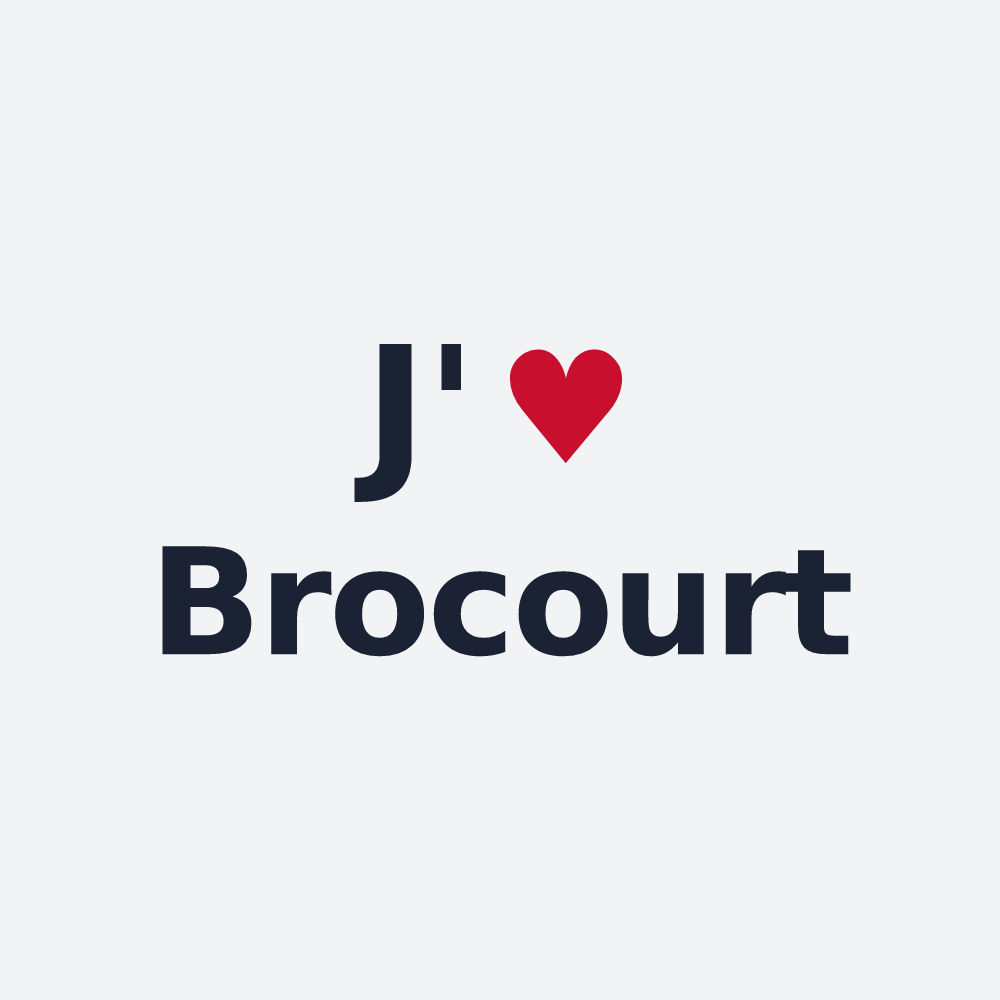 Poster personnalisé Brocourt — design J'aime Brocourt