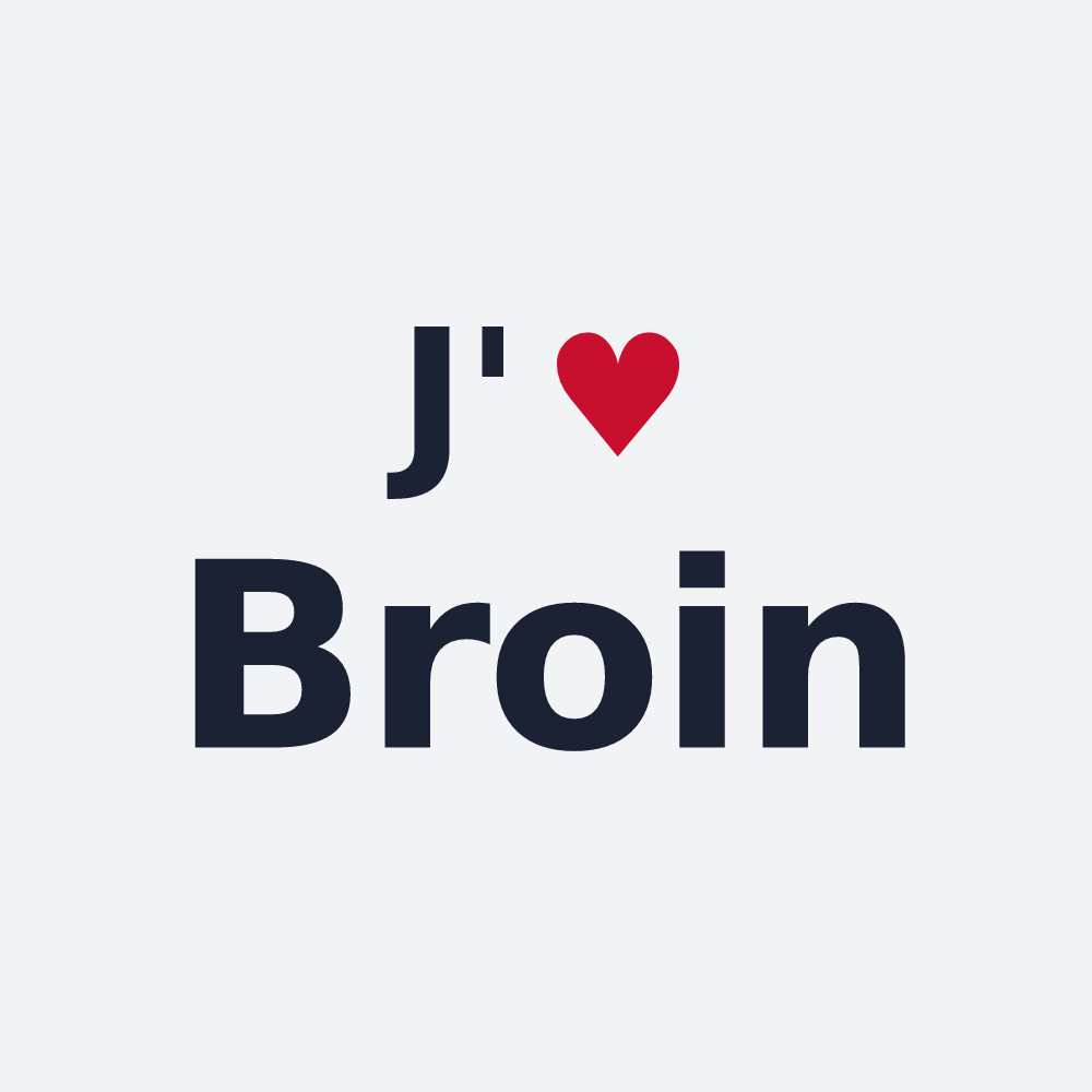 Poster personnalisé Broin — design « J'aime Broin » imprimé sur le poster