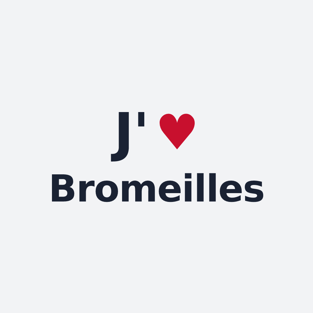 Poster personnalisé Bromeilles — design « J'aime Bromeilles » imprimé sur le poster