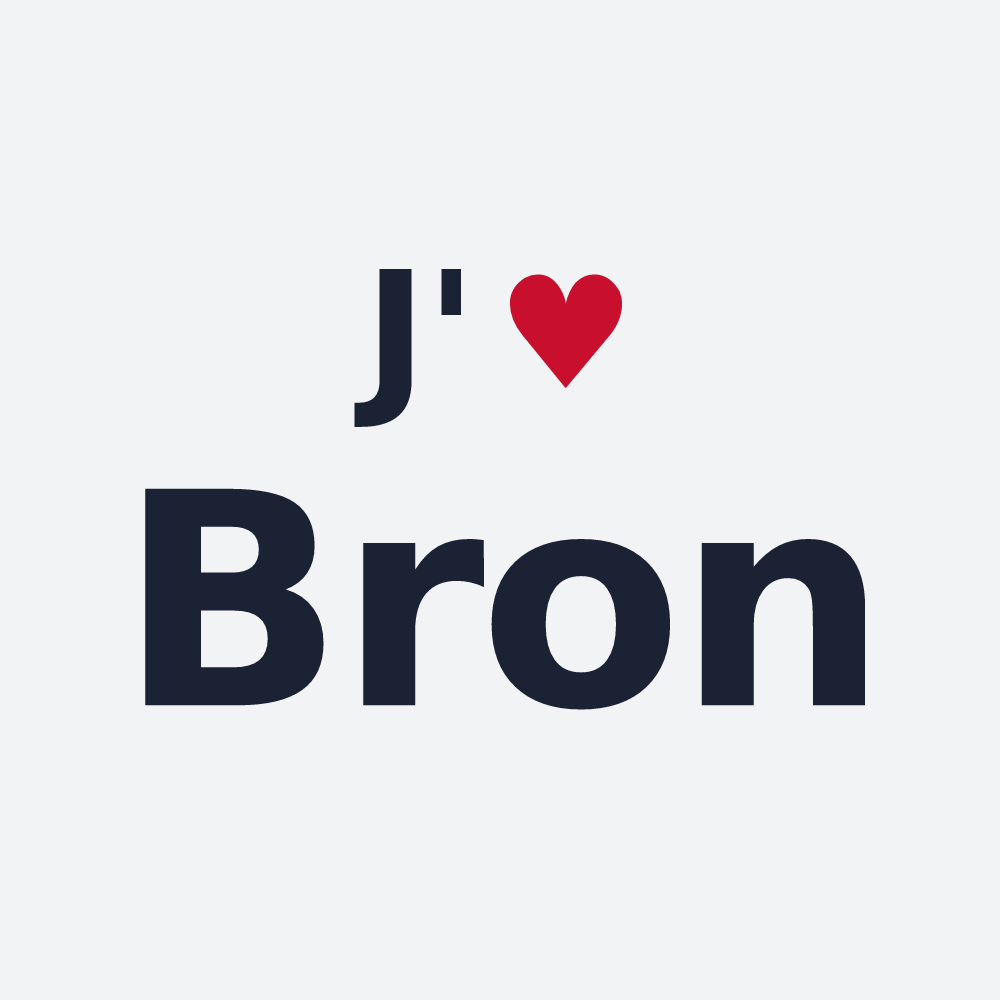 Poster personnalisé Bron — design J'aime Bron
