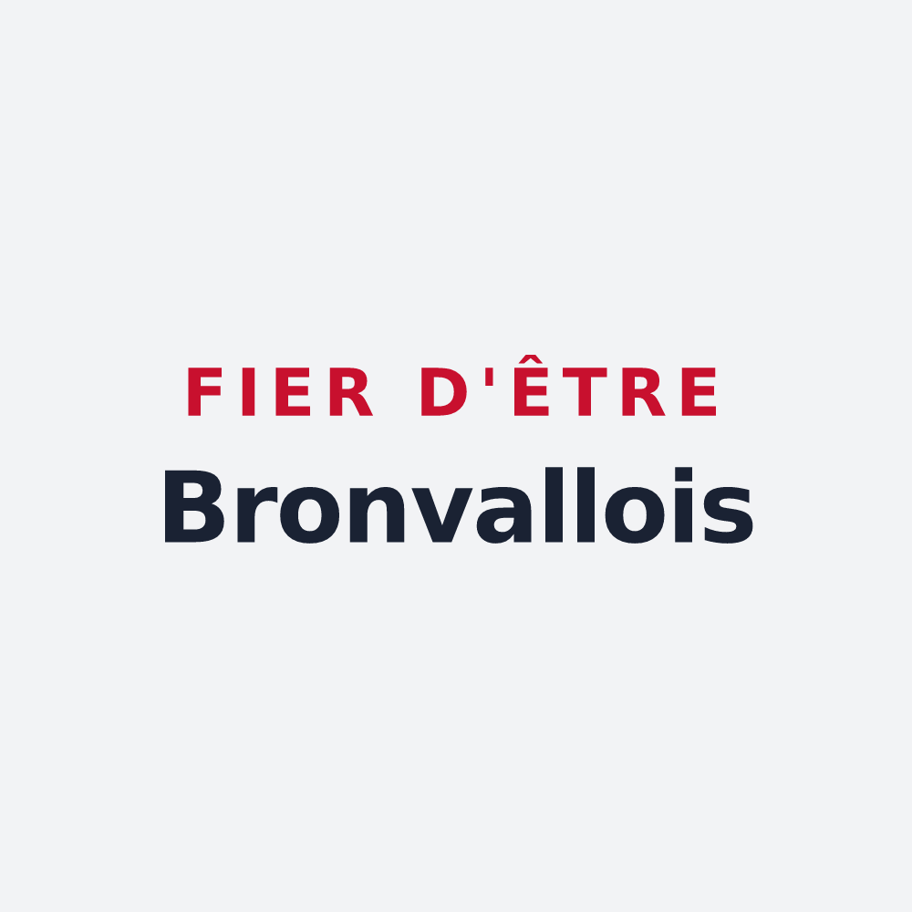 Poster « Fier d'être Bronvallois » — design pour Bronvaux