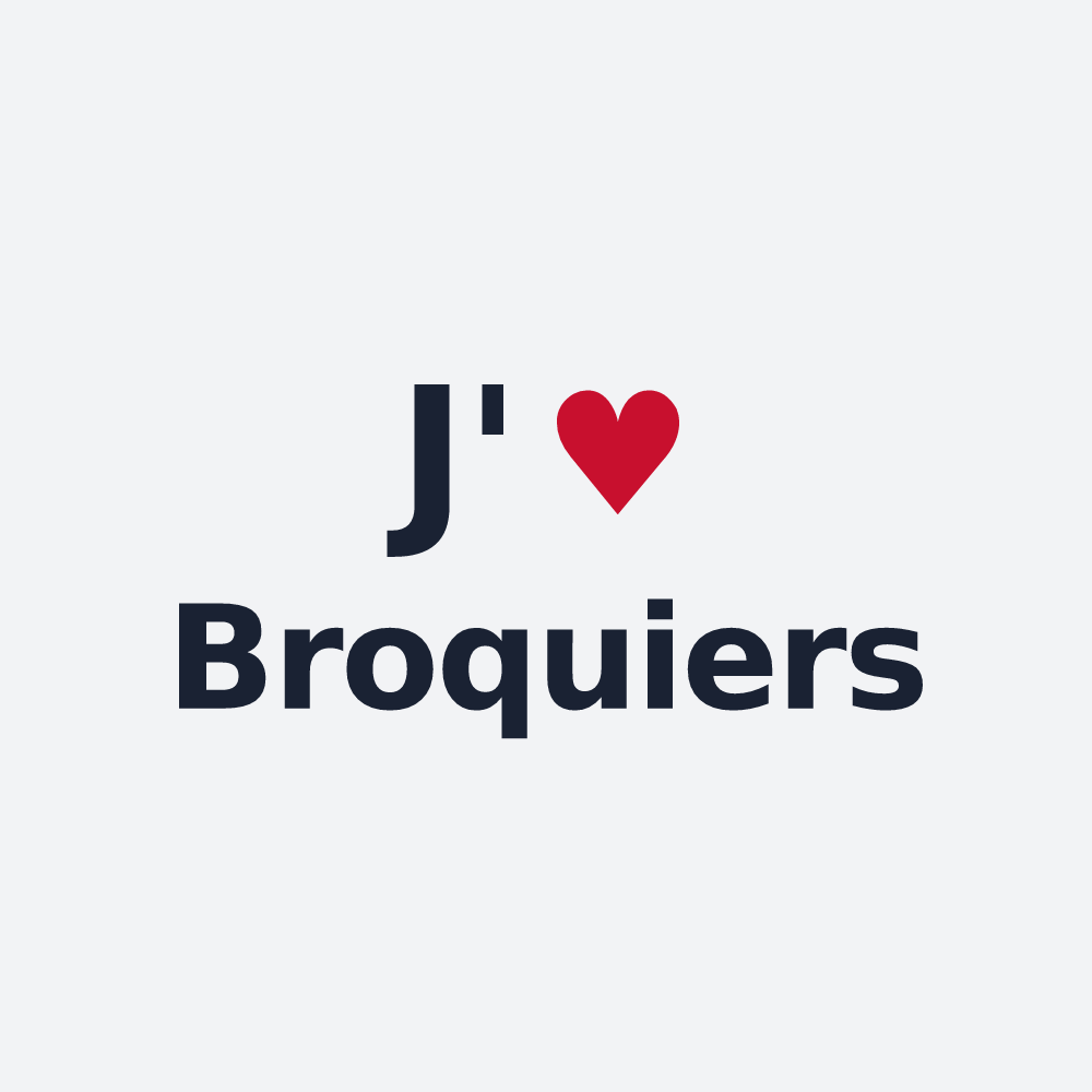 Poster personnalisé Broquiers — design J'aime Broquiers
