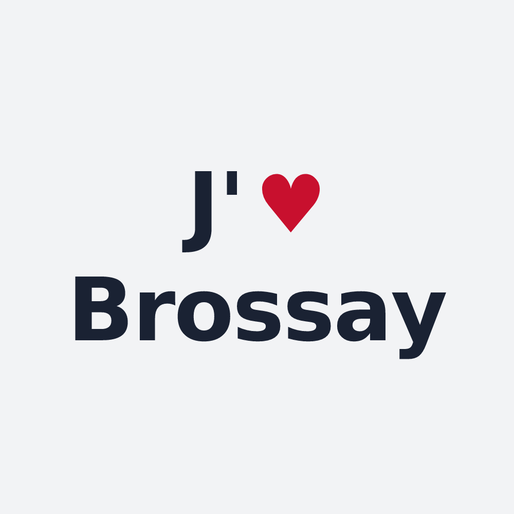 Poster personnalisé Brossay — design « J'aime Brossay » imprimé sur le poster