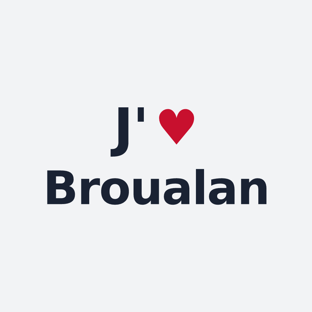 Poster personnalisé Broualan — design J'aime Broualan