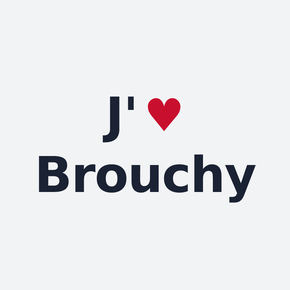 Poster personnalisé Brouchy — design J'aime Brouchy