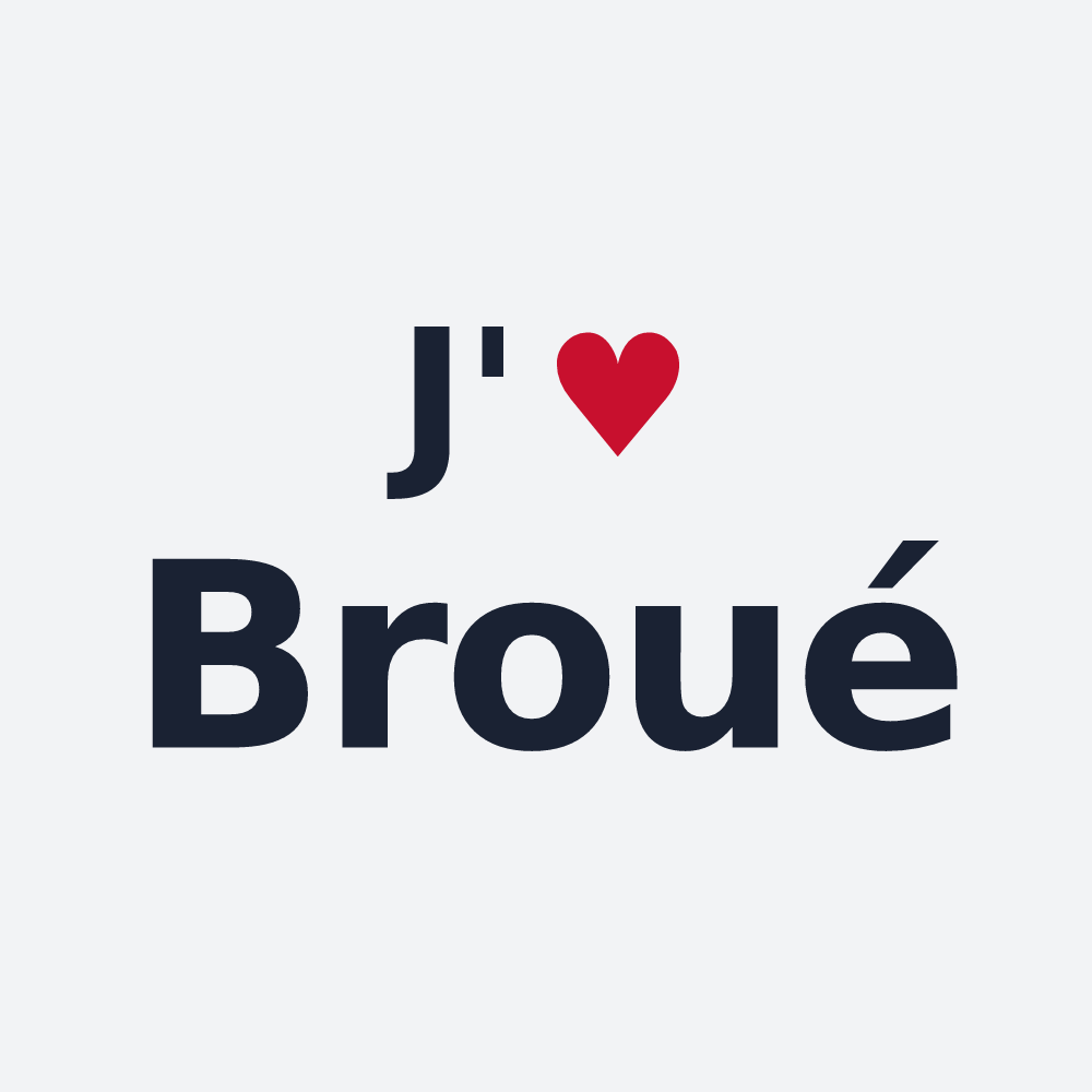 Poster personnalisé Broué — design J'aime Broué
