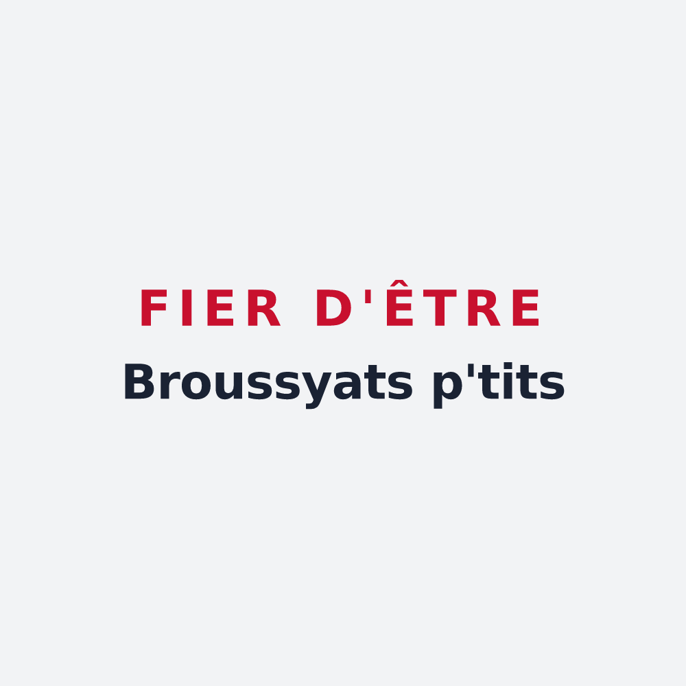Poster « Fier d'être Broussyats p'tits » — design pour Broussy-le-Petit
