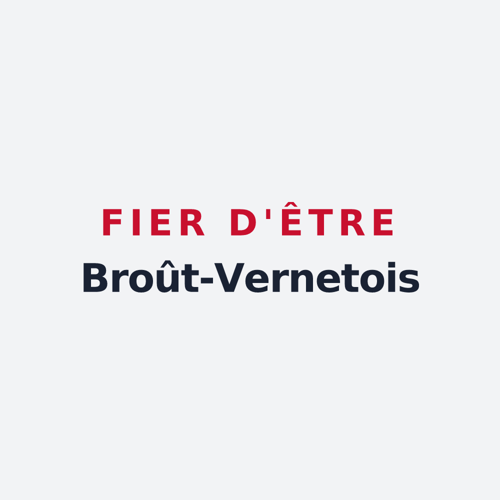 Poster « Fier d'être Broût-Vernetois » — design pour Broût-Vernet