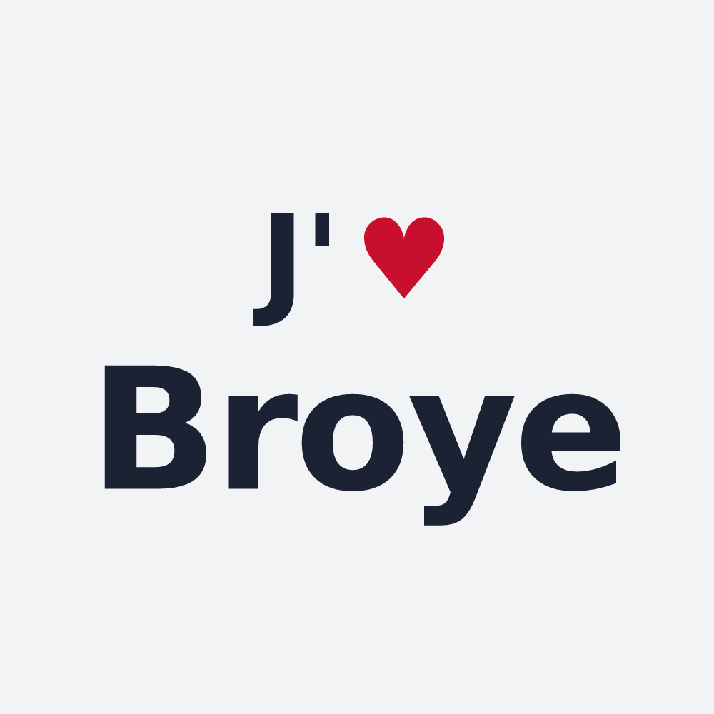 Poster personnalisé Broye — design J'aime Broye