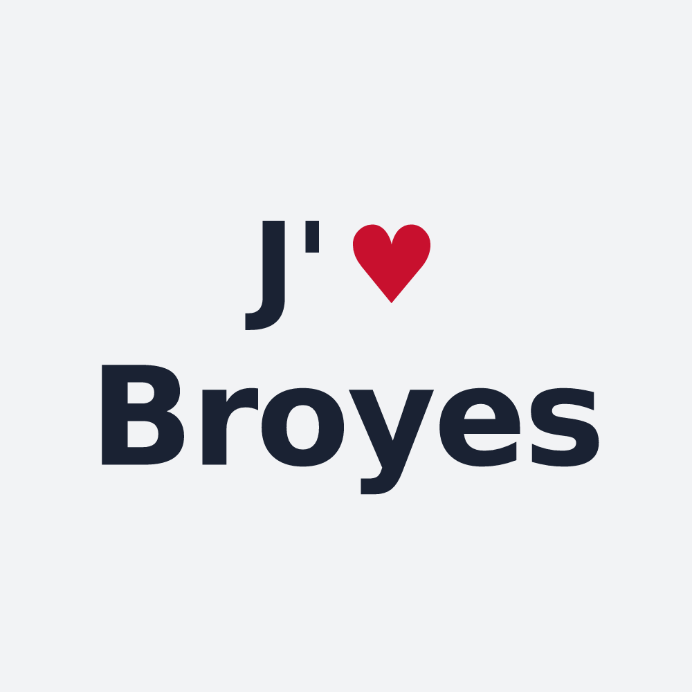 Poster personnalisé Broyes — design J'aime Broyes