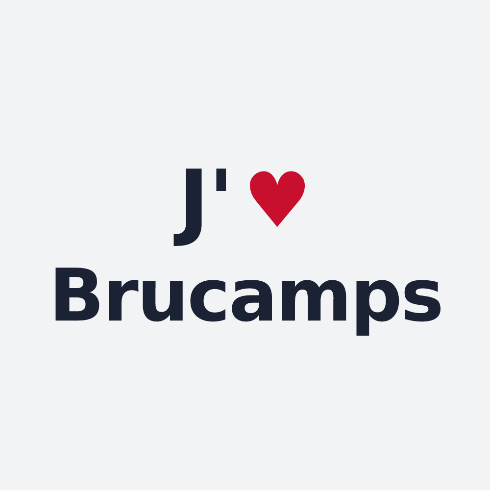 Poster personnalisé Brucamps — design J'aime Brucamps
