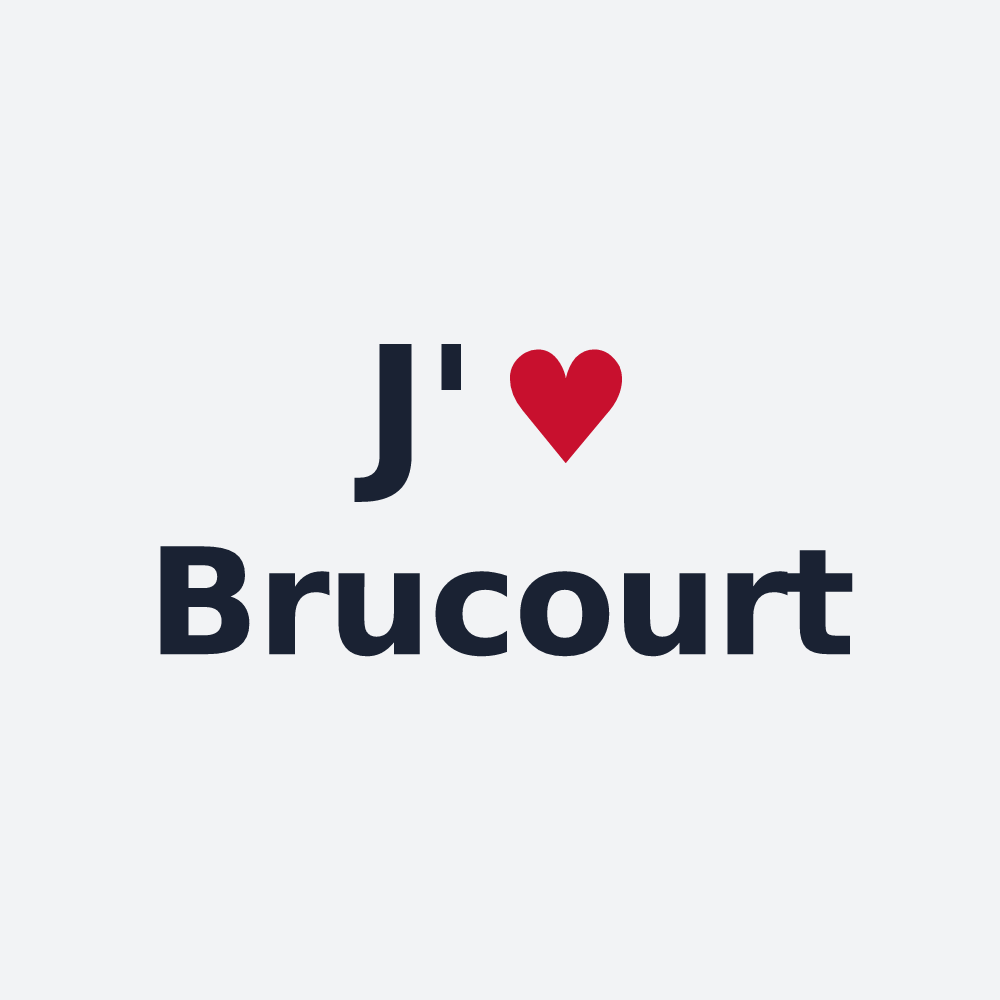 Poster personnalisé Brucourt — design J'aime Brucourt