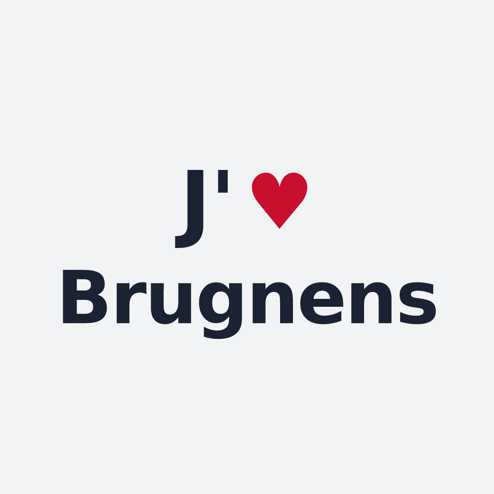 Poster personnalisé Brugnens — design « J'aime Brugnens » imprimé sur le poster