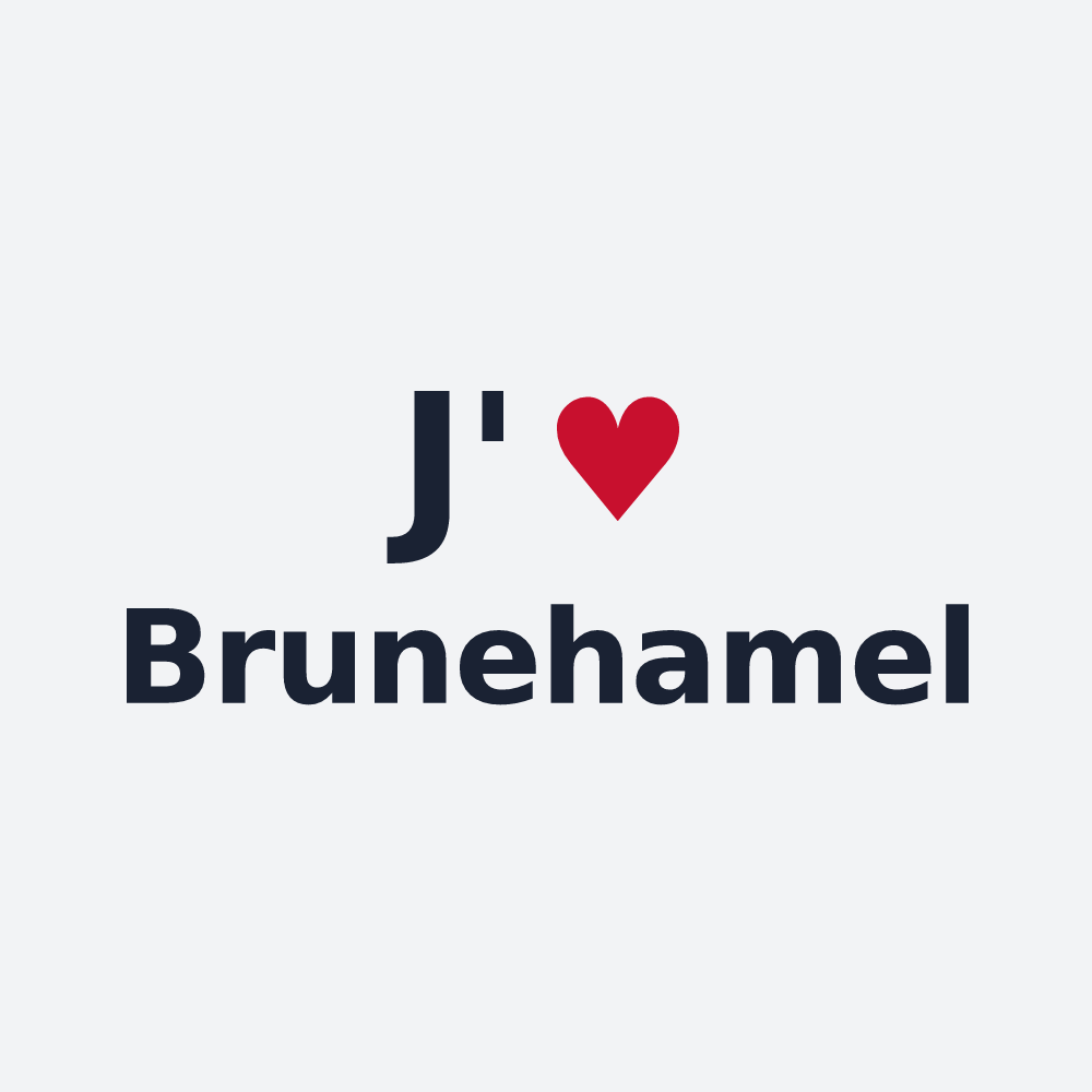 Poster personnalisé Brunehamel — design J'aime Brunehamel