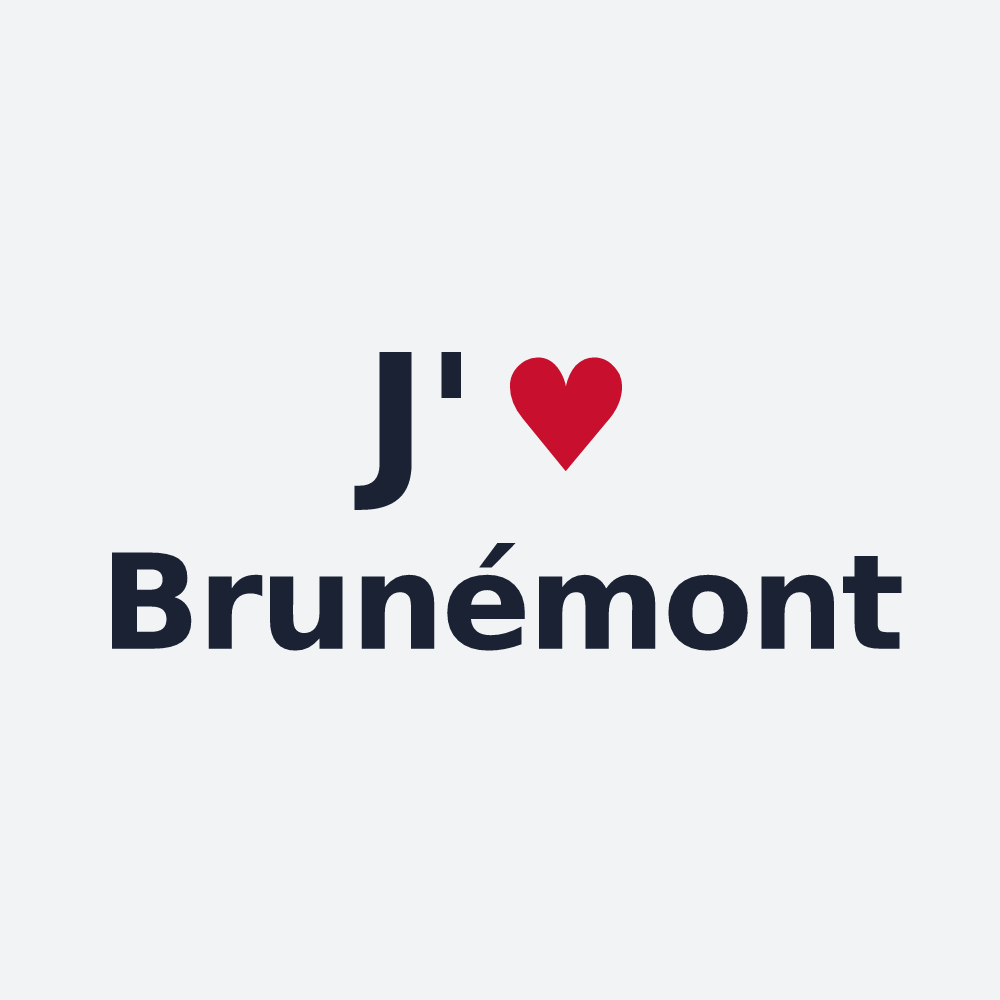 Poster personnalisé Brunémont — design J'aime Brunémont
