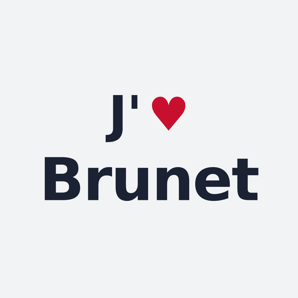 Poster personnalisé Brunet — design J'aime Brunet
