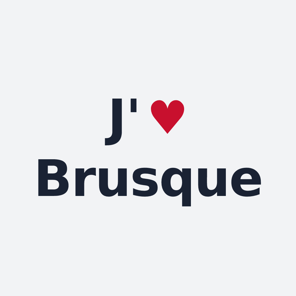 Poster personnalisé Brusque — design J'aime Brusque