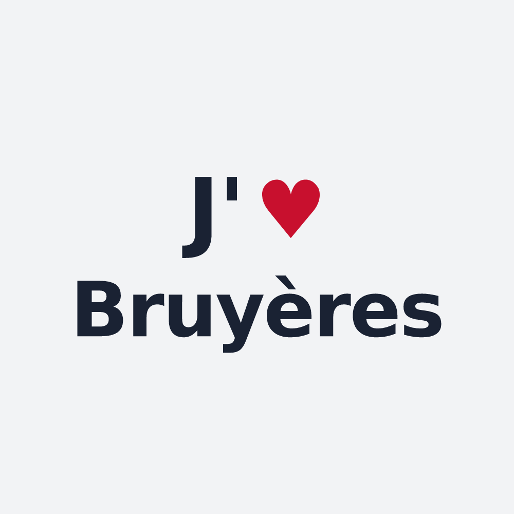 Poster personnalisé Bruyères — design J'aime Bruyères
