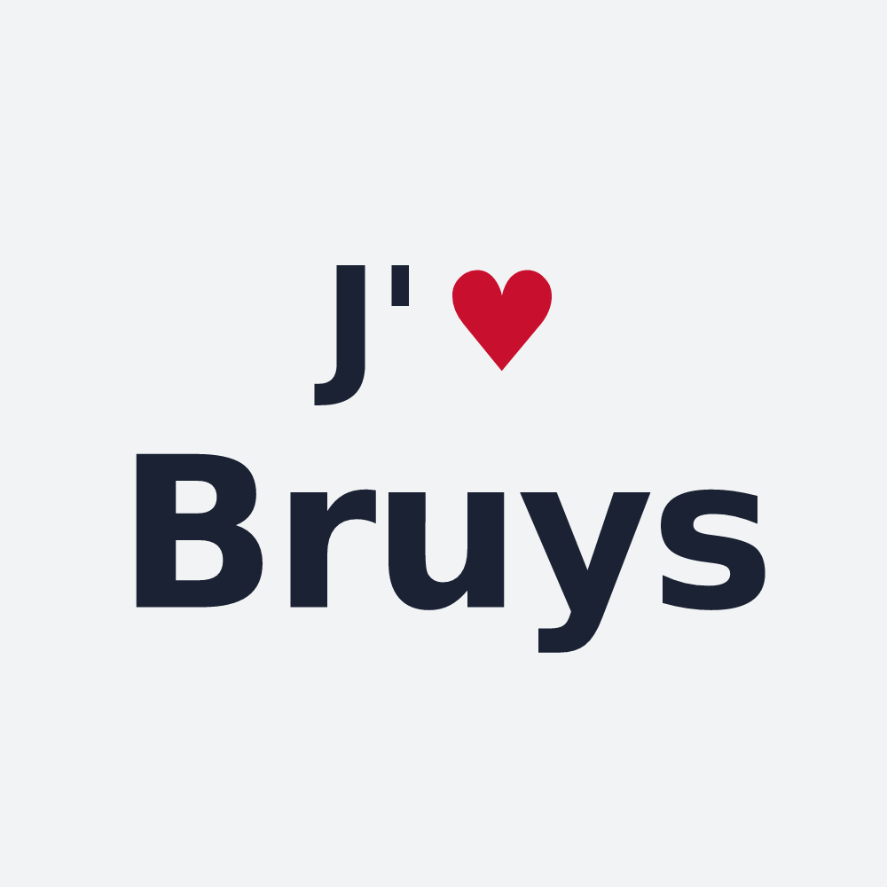 Poster personnalisé Bruys — design « J'aime Bruys » imprimé sur le poster