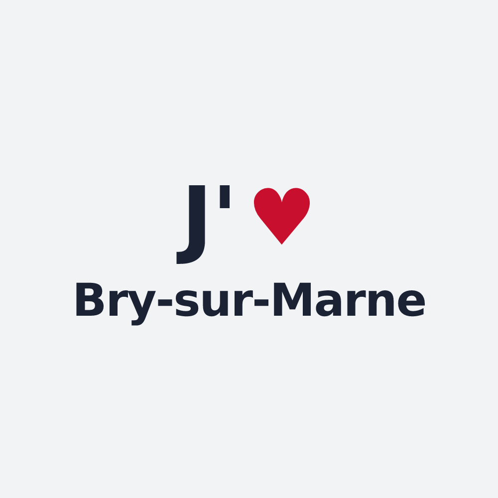 Poster personnalisé Bry-sur-Marne — design J'aime Bry-sur-Marne