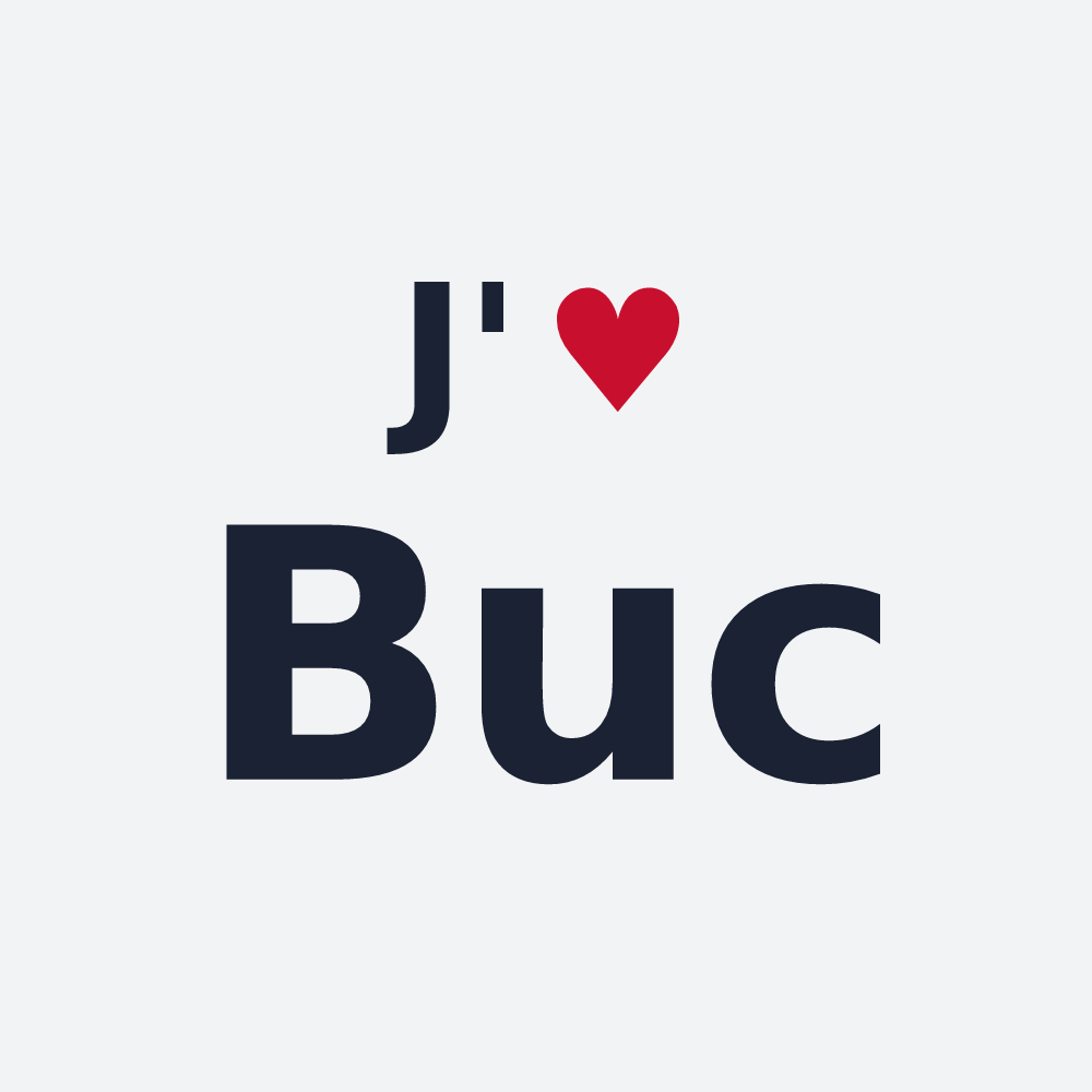 Poster personnalisé Buc — design J'aime Buc