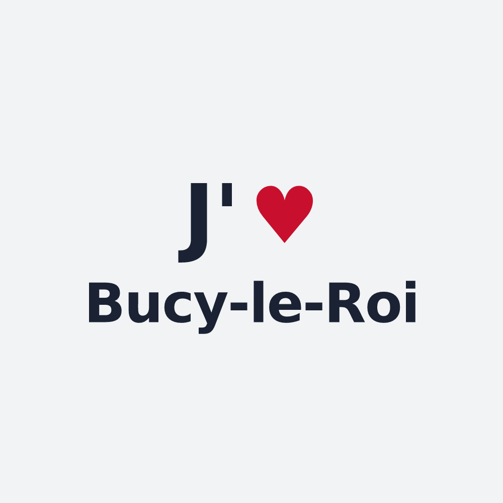 Poster personnalisé Bucy-le-Roi — design J'aime Bucy-le-Roi