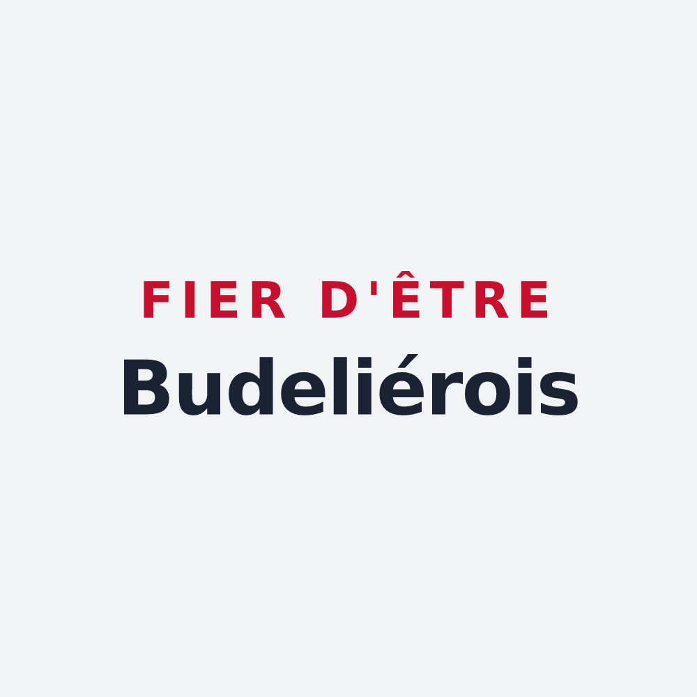 Poster « Fier d'être Budeliérois » — design pour Budelière