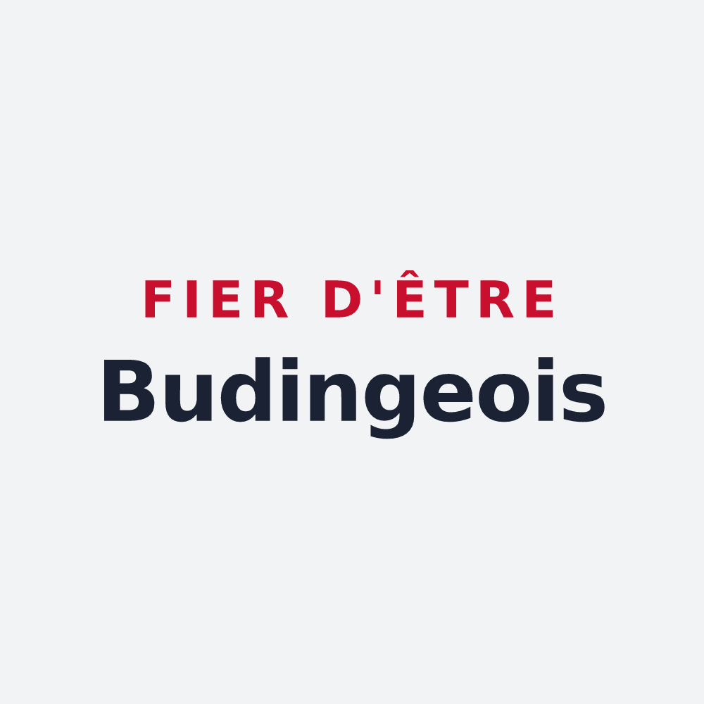 Poster « Fier d'être Budingeois » — design pour Buding