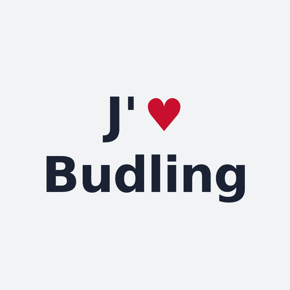 Poster personnalisé Budling — design J'aime Budling