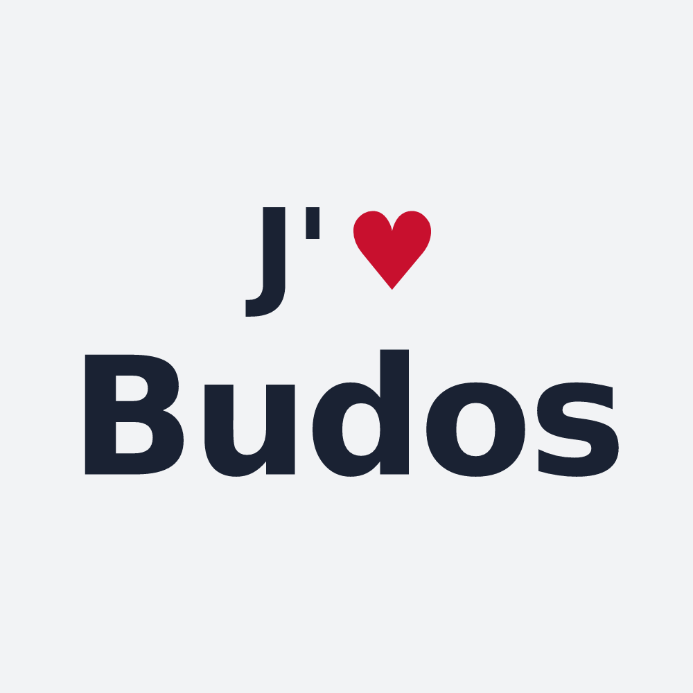 Poster personnalisé Budos — design J'aime Budos