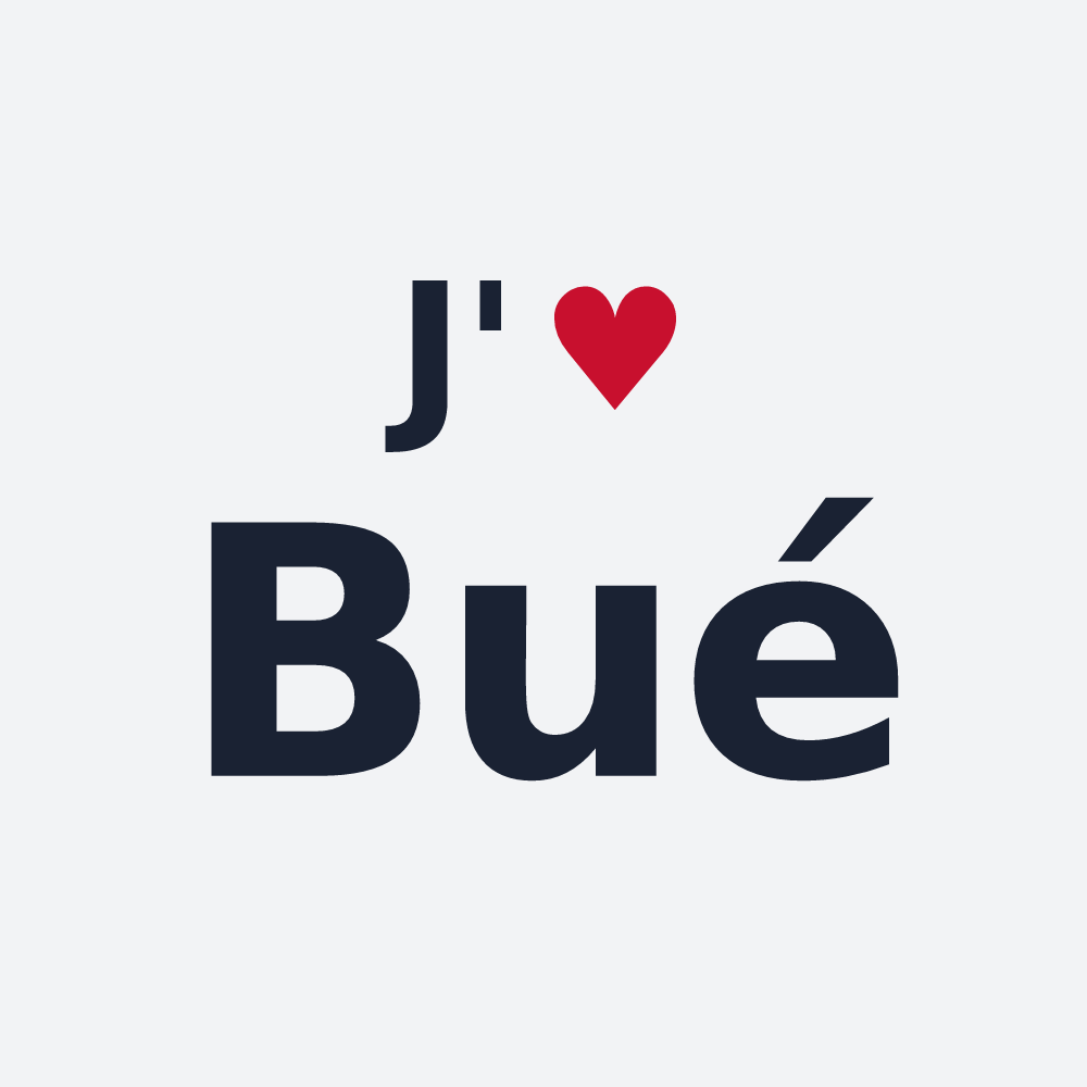 Poster personnalisé Bué — design J'aime Bué