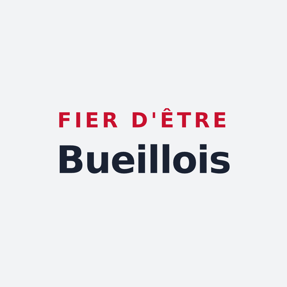 Poster « Fier d'être Bueillois » — design pour Bueil