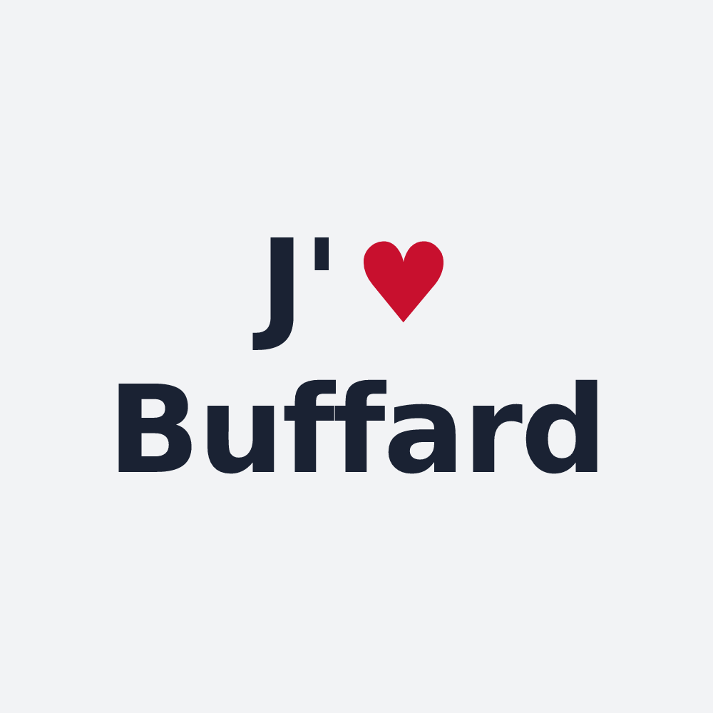 Poster personnalisé Buffard — design J'aime Buffard