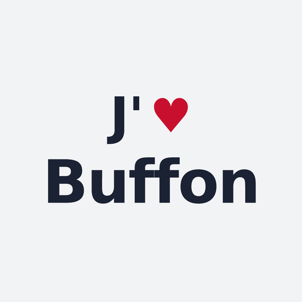 Poster personnalisé Buffon — design J'aime Buffon