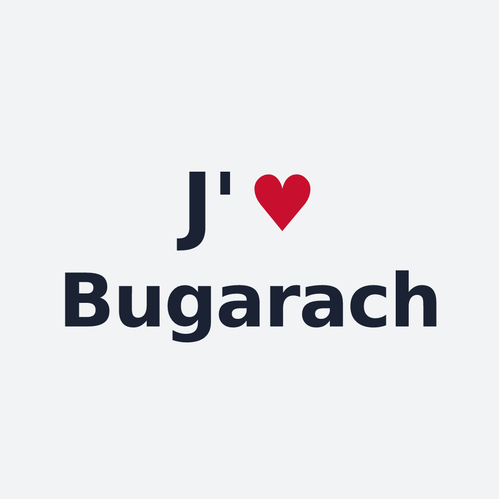 Poster personnalisé Bugarach — design J'aime Bugarach