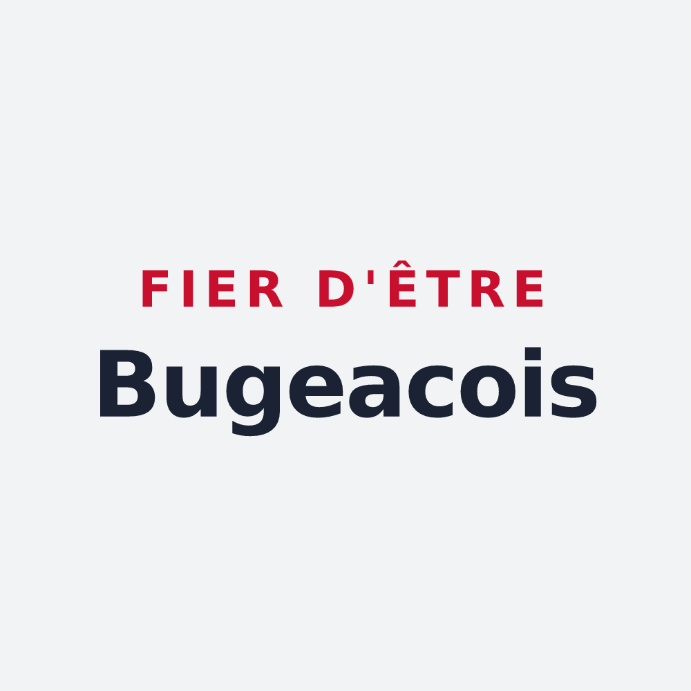 Poster « Fier d'être Bugeacois » — design pour Bugeat