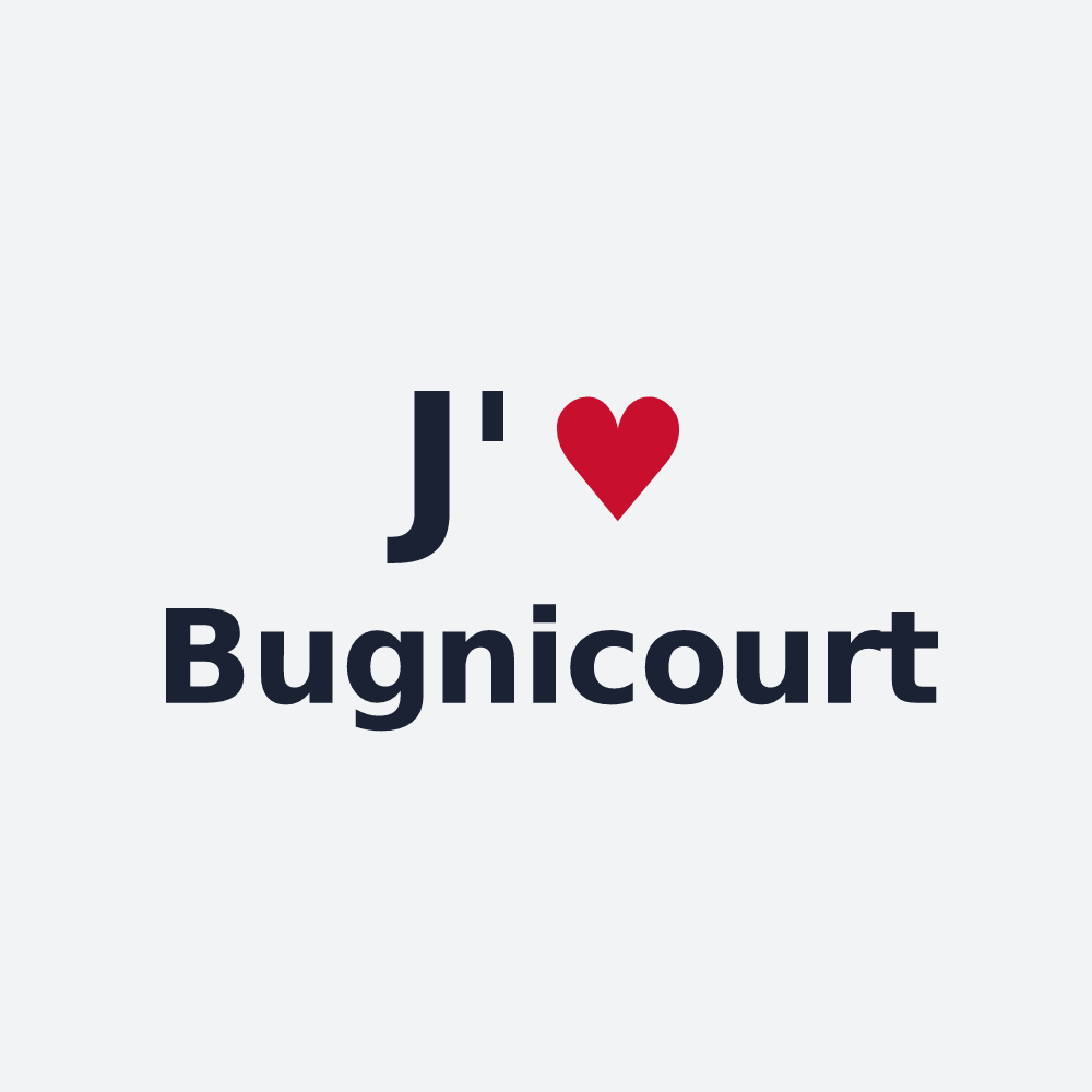 Poster personnalisé Bugnicourt — design J'aime Bugnicourt