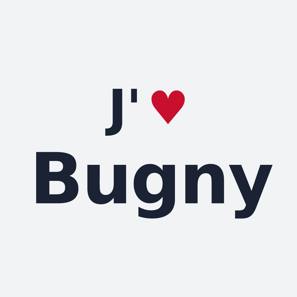 Poster personnalisé Bugny — design J'aime Bugny