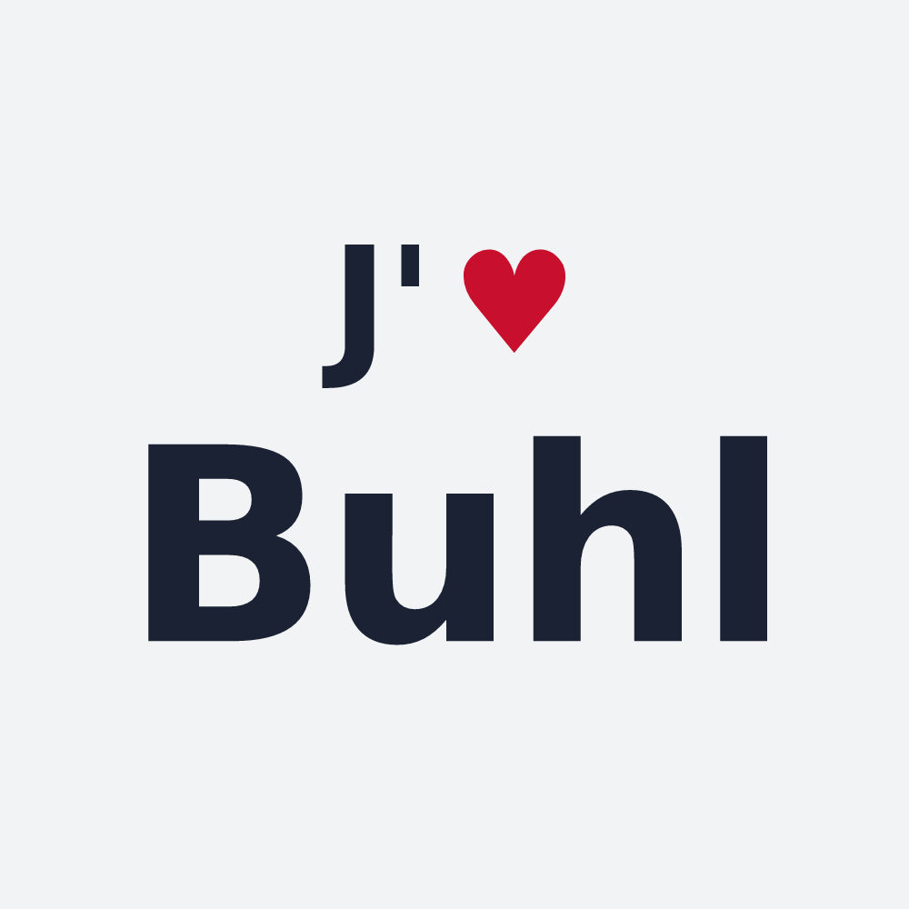 Poster personnalisé Buhl — design J'aime Buhl