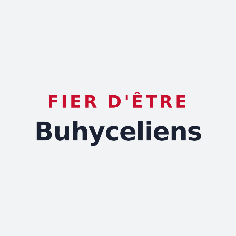 Poster « Fier d'être Buhyceliens » — design pour Buhy