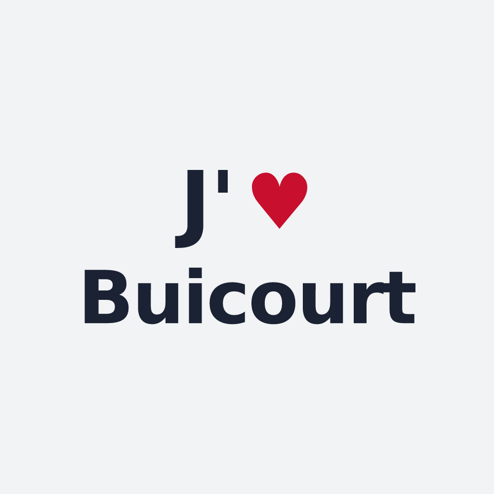 Poster personnalisé Buicourt — design J'aime Buicourt