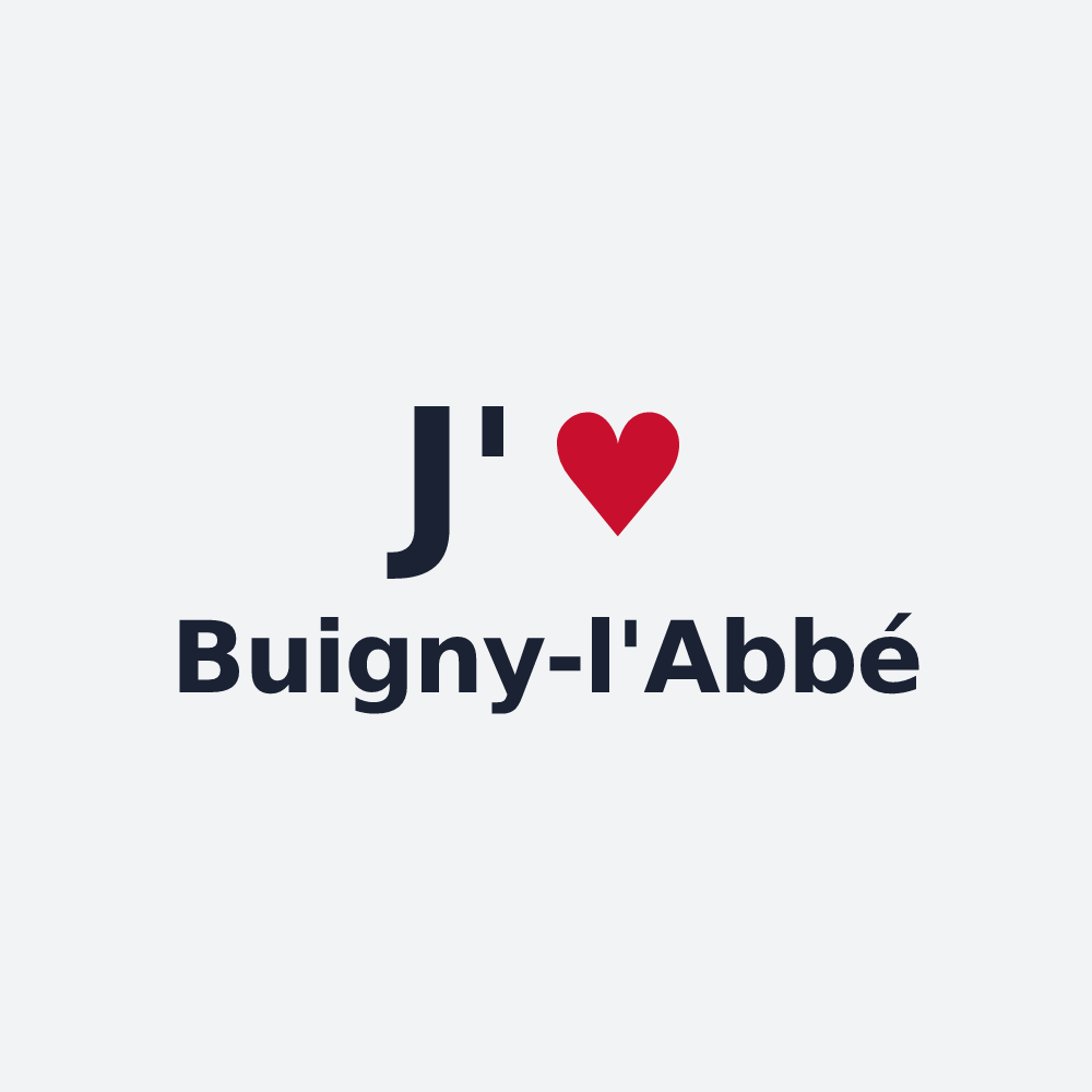Poster personnalisé Buigny-l'Abbé — design J'aime Buigny-l'Abbé