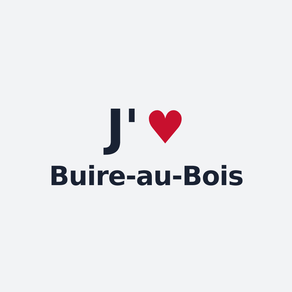 Poster personnalisé Buire-au-Bois — design J'aime Buire-au-Bois
