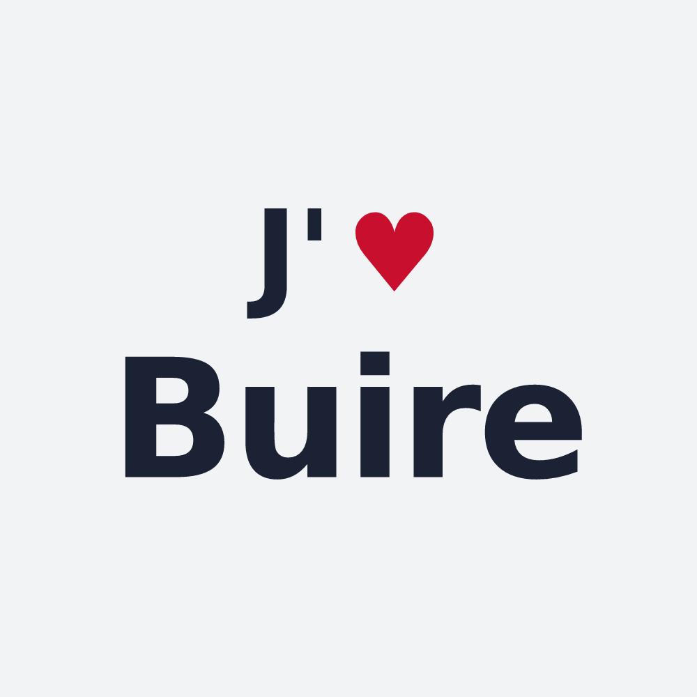 Poster personnalisé Buire — design J'aime Buire