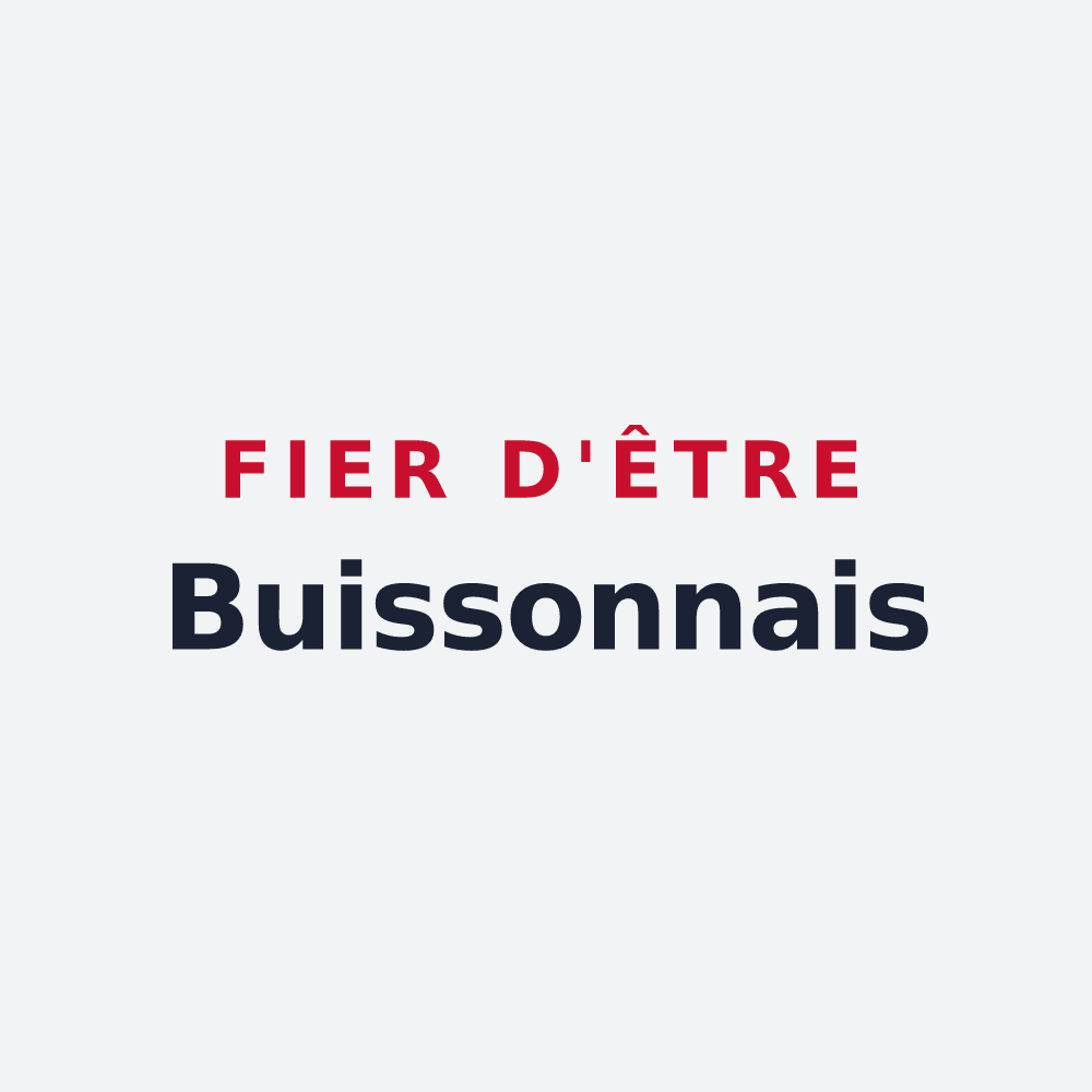 Poster « Fier d'être Buissonnais » — design pour Buisson