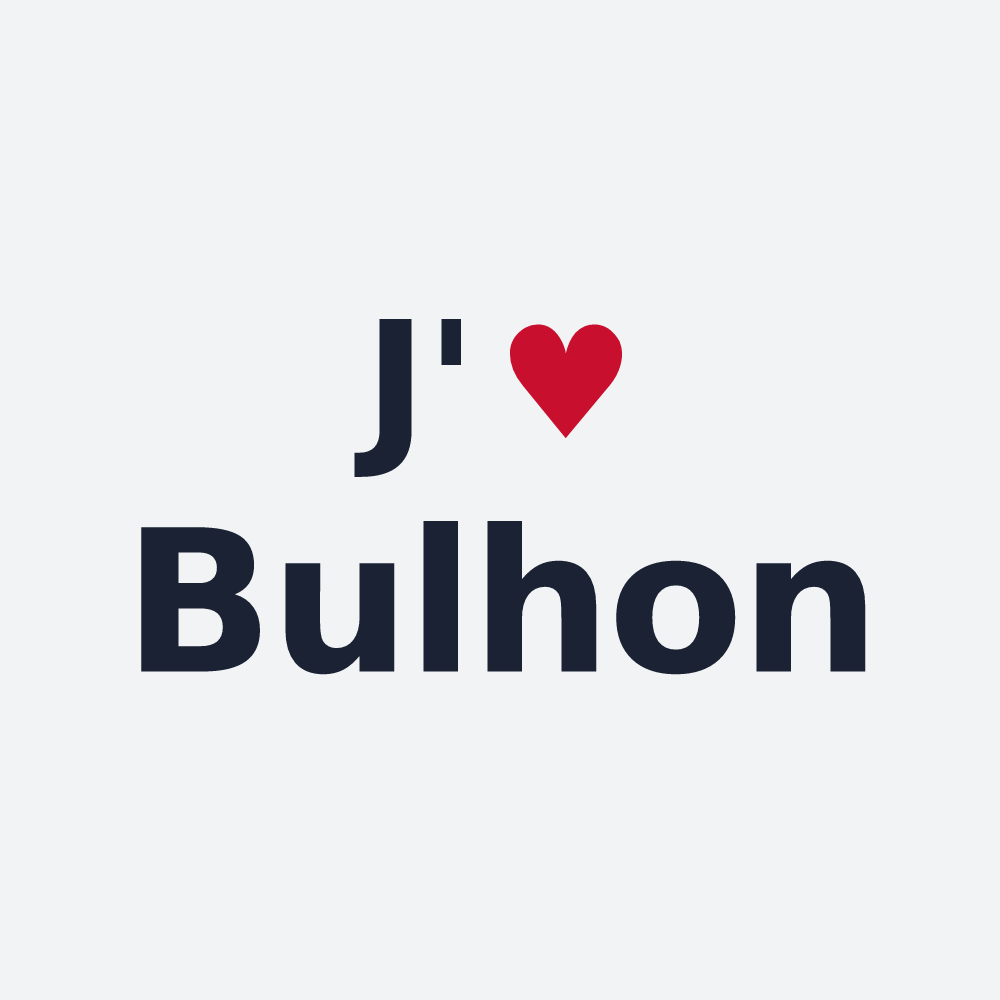 Poster personnalisé Bulhon — design J'aime Bulhon