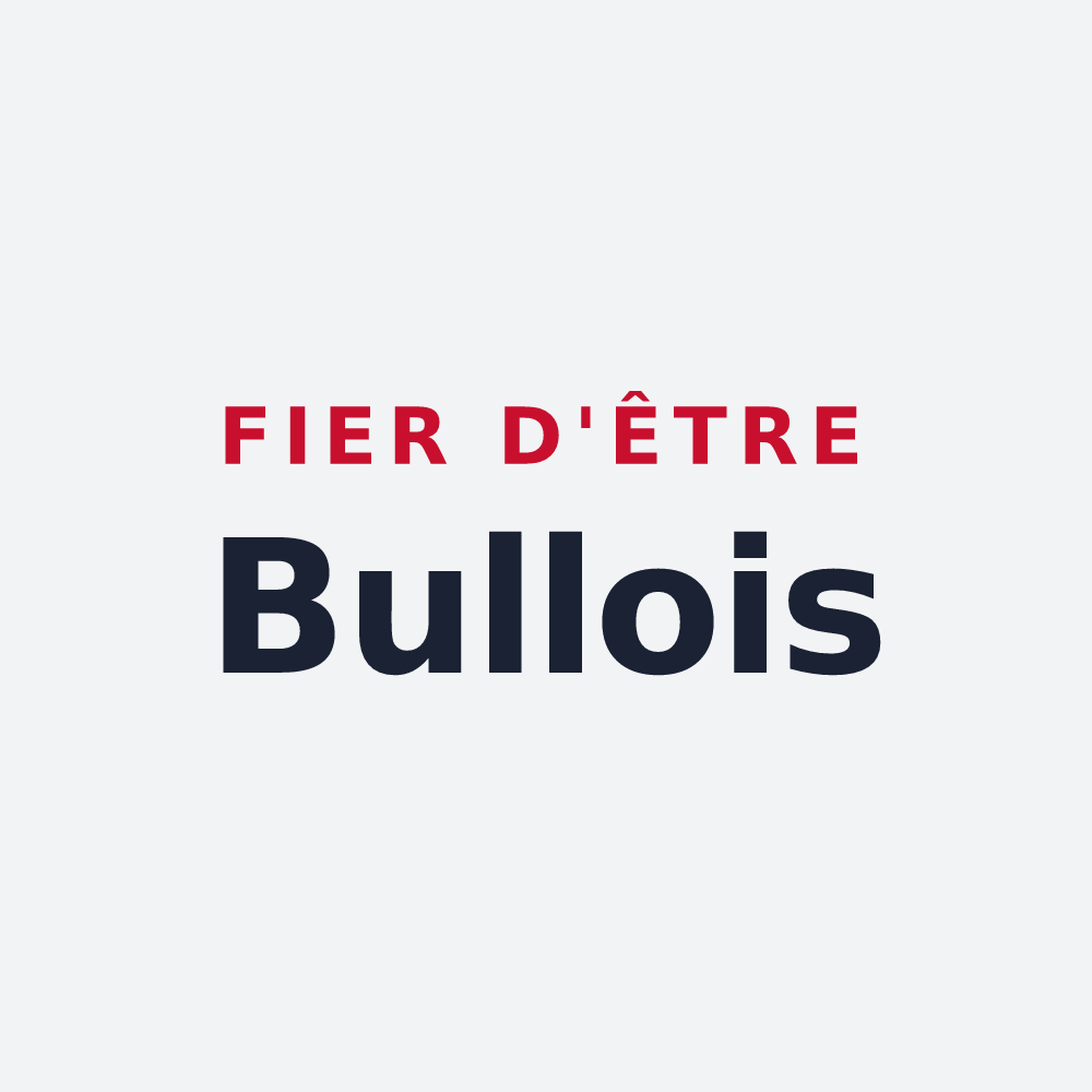 Poster « Fier d'être Bullois » — design pour Bulles